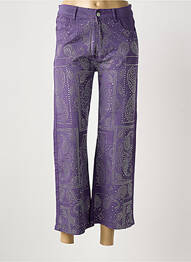Pantalon 7/8 stretch taille normale violet MEISÏE femme