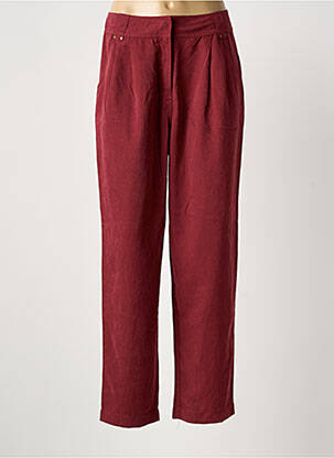Pantalon droit stretch taille normale rouge MEISÏE femme