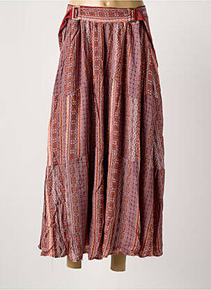 Jupe longue imprimé fantaisie violet MEISÏE femme