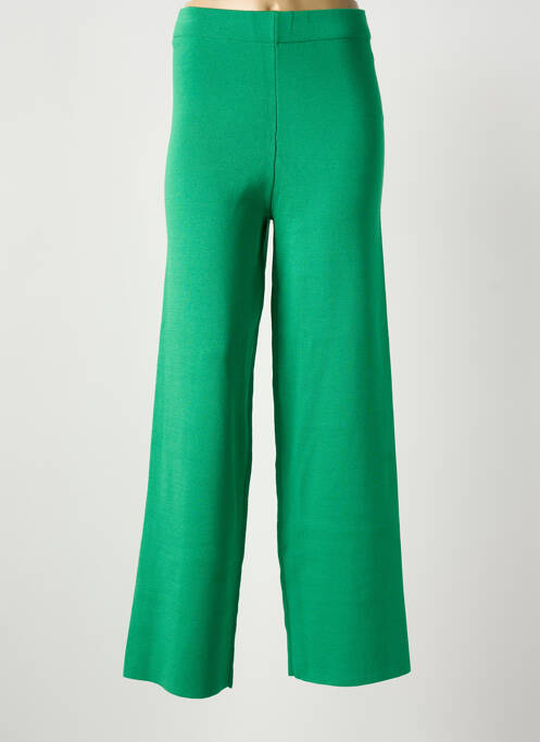 Pantalon droit taille élastique taille normale vert ARTLOVE femme