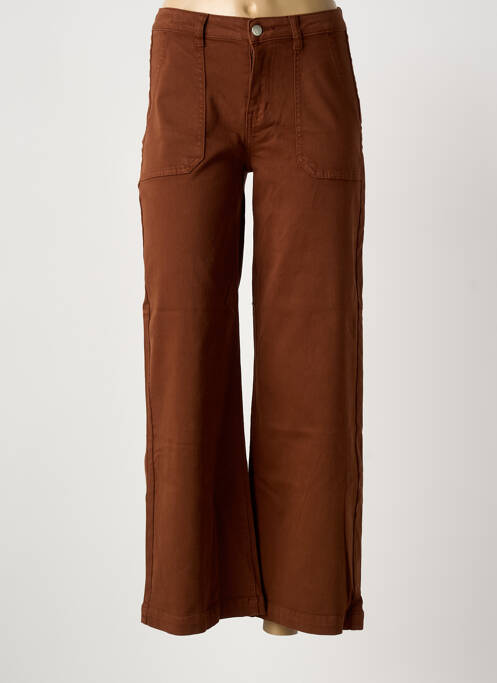 Jeans coupe droite taille normale taille normale marron ARTLOVE femme