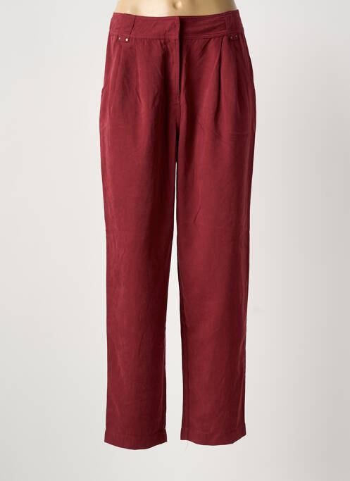 Pantalon droit stretch taille normale rouge MEISÏE femme