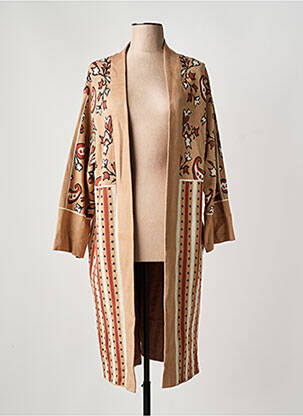Gilet manches longues stretch marron MEISÏE femme
