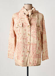 Gilet manches longues stretch rose MEISÏE femme
