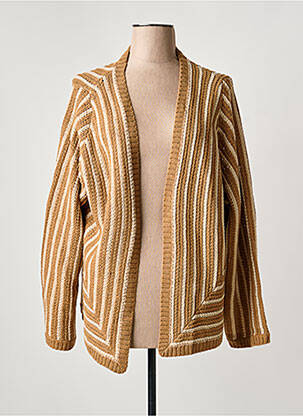 Gilet manches longues stretch marron MEISÏE femme