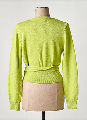 Gilet cache-cœur manches longues vert ARTLOVE femme