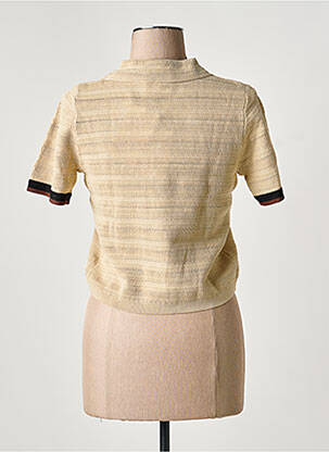 Gilet manches courtes fermeture boutonnée sur le devant beige ARTLOVE femme