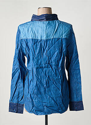 Chemisier coupe cintrée manches longues bleu ARTLOVE femme