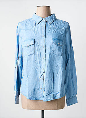 Chemisier coupe cintrée manches longues bleu ARTLOVE femme