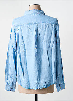 Chemisier coupe cintrée manches longues bleu ARTLOVE femme