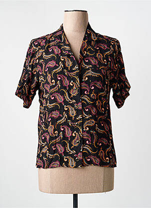 Chemisier manches courtes manches courtes noir ARTLOVE femme