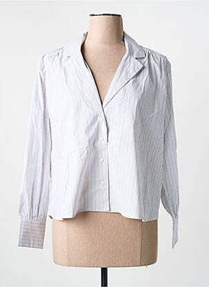 Chemisier coupe droite manches longues gris ARTLOVE femme