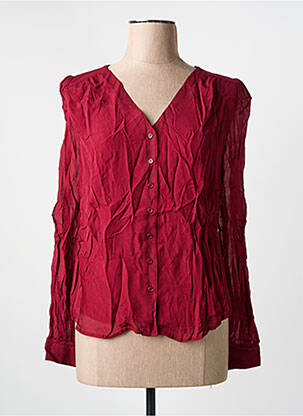 Chemisier coupe cintrée manches longues rouge ARTLOVE femme