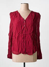 Chemisier coupe cintrée manches longues rouge ARTLOVE femme