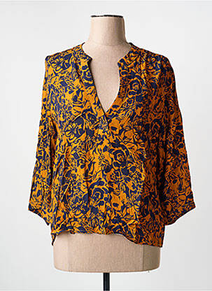 Blouse imprimé fleurs manches 3/4 orange ARTLOVE femme