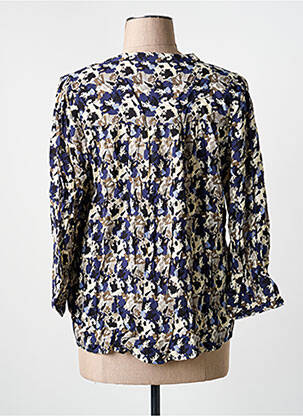 Chemisier coupe cintrée manches 3/4 bleu ARTLOVE femme