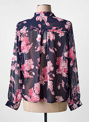 Blouse légère et transparente manches longues bleu ARTLOVE femme
