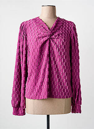 Blouse manches longues manches longues rose MEISÏE femme