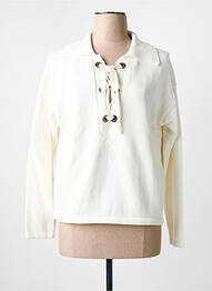 Pull coupe cintrée manches longues beige ARTLOVE femme