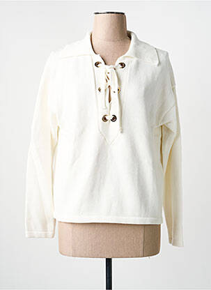 Pull coupe cintrée manches longues beige ARTLOVE femme