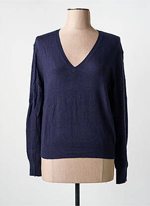 Pull col v manches longues bleu ARTLOVE femme