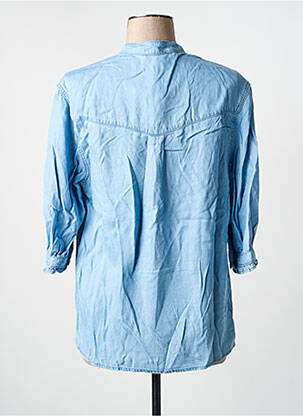 Chemisier coupe cintrée manches 3/4 bleu ARTLOVE femme