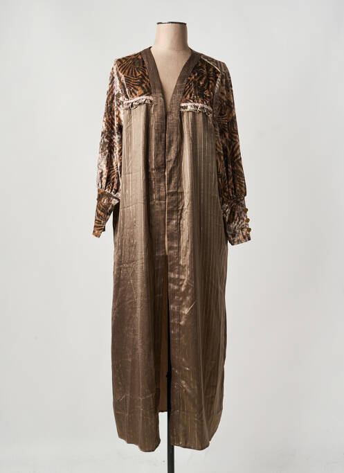 Veste kimono col v marron MEISÏE femme