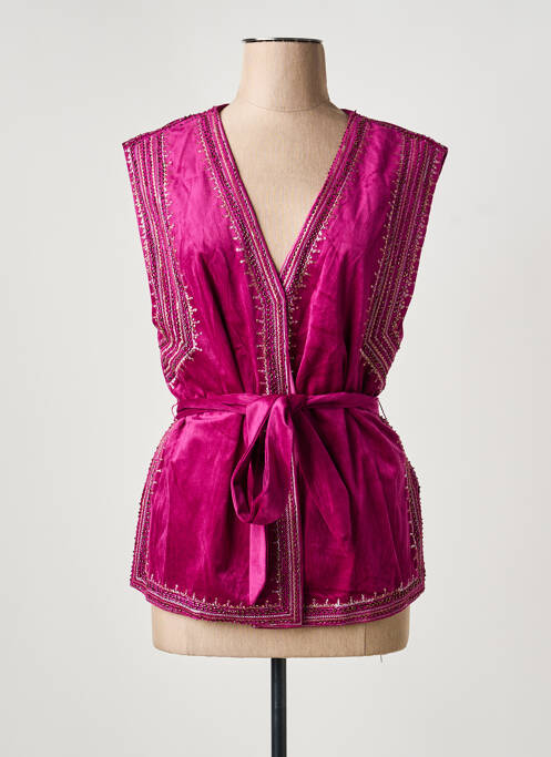 Gilet sans manche doublure rose MEISÏE femme