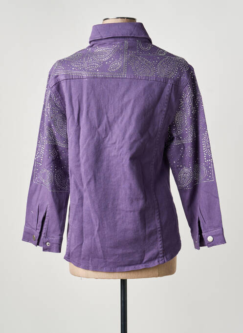 Veste casual col chemisier violet MEISÏE femme