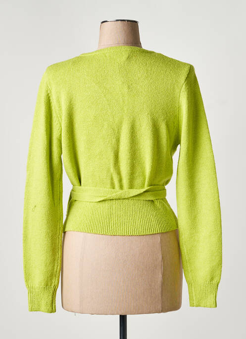 Gilet cache-cœur manches longues vert ARTLOVE femme