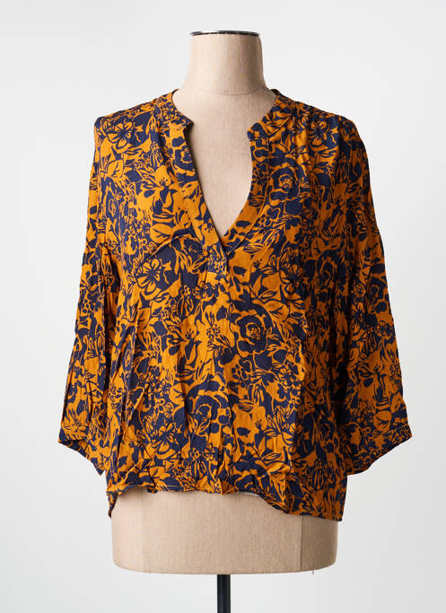 Blouse imprimé fleurs manches 3/4 orange ARTLOVE femme
