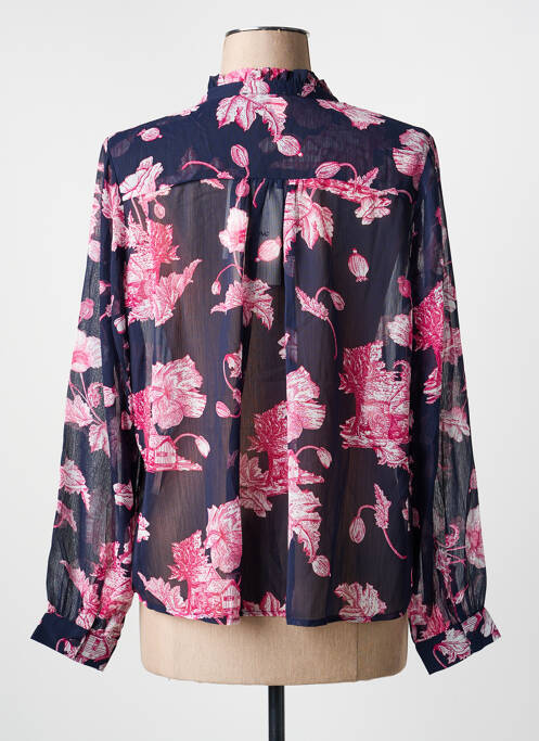 Blouse légère et transparente manches longues bleu ARTLOVE femme