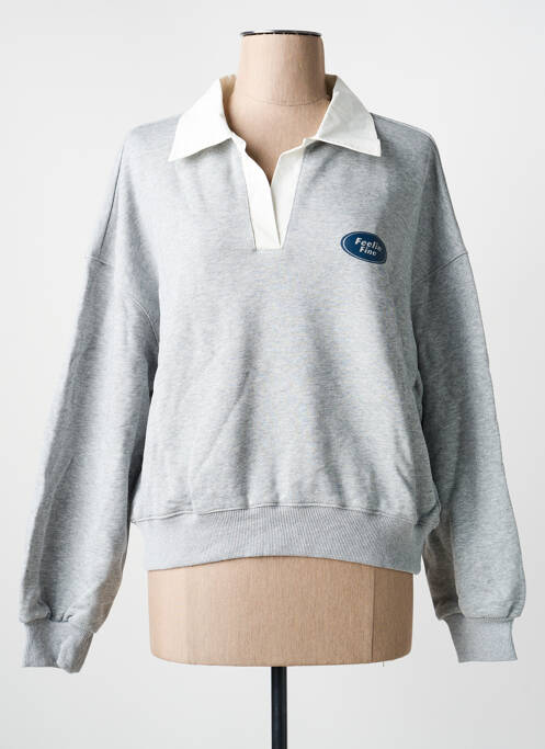 Sweat-shirt stretch manches longues gris ARTLOVE femme