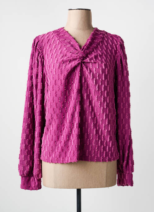 Blouse manches longues manches longues rose MEISÏE femme