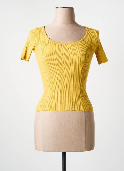 T-shirt stretch manches courtes jaune ARTLOVE femme