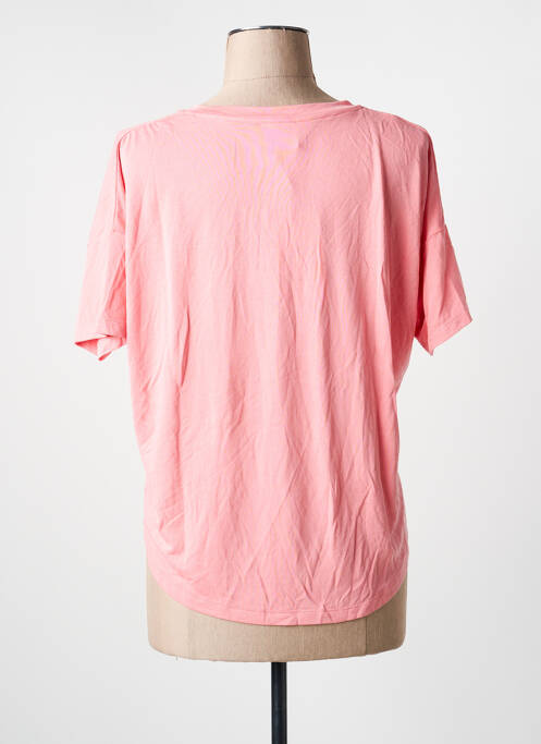 T-shirt col v manches courtes rose ARTLOVE femme