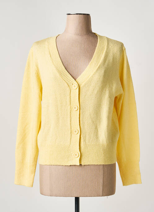 Gilet manches longues jaune ARTLOVE femme