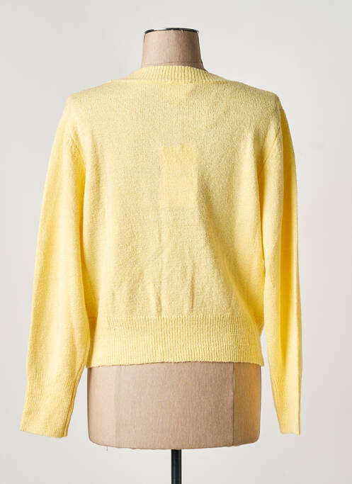 Gilet manches longues jaune ARTLOVE femme