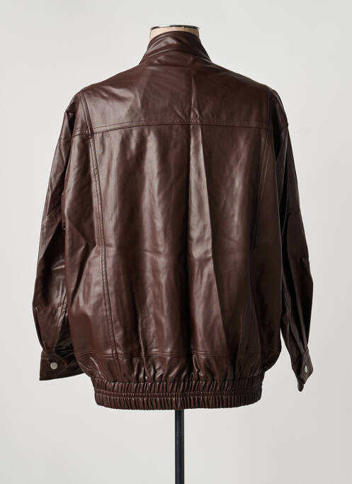 Veste simili cuir marron ARTLOVE femme
