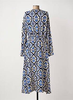 Robe longue manches longues manches longues bleu MEISÏE femme