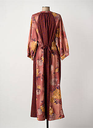 Robe longue manches longues manches longues rose MEISÏE femme