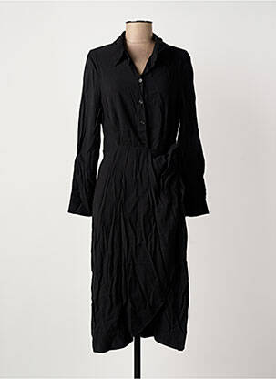 Robe mi-longue manches longues manches longues noir ARTLOVE femme