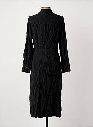 Robe mi-longue manches longues manches longues noir ARTLOVE femme