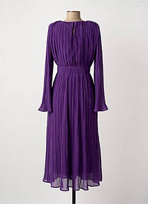 Robe mi-longue manches longues manches longues violet ARTLOVE femme
