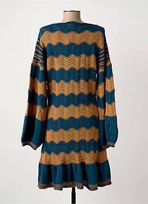 Robe pull stretch manches longues bleu MEISÏE femme