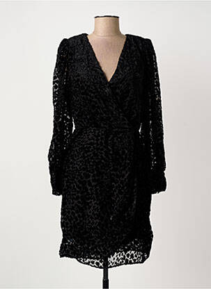 Robe courte manches longues manches longues noir ARTLOVE femme