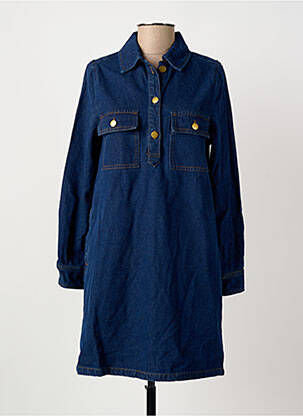 Robe courte manches longues manches longues bleu ARTLOVE femme
