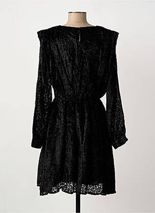 Robe mi-longue manches longues manches longues noir ARTLOVE femme