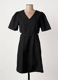 Robe courte fermeture zippée au dos manches courtes noir ARTLOVE femme