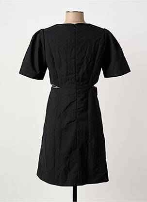Robe courte fermeture zippée au dos manches courtes noir ARTLOVE femme
